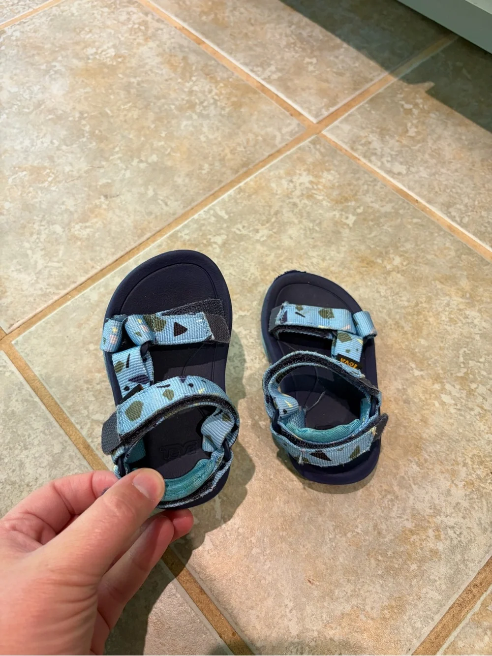 Teva Kids Light Blue Patterned Strap Sandals